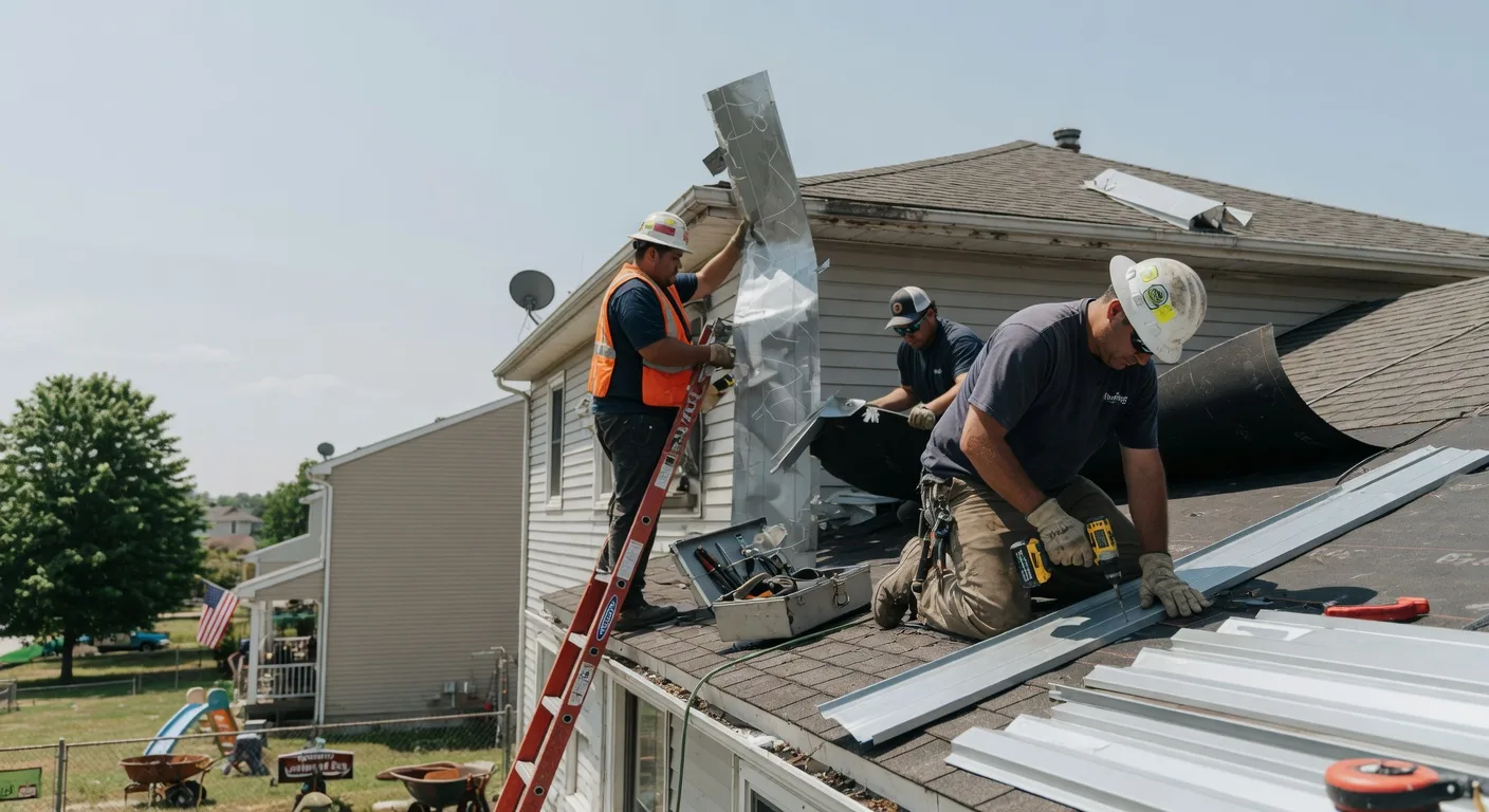 Storm Damage Metal Roof Repair in Earlville, IL